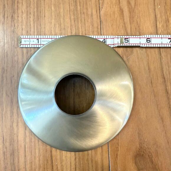 Vintage Hurricane Candle Holder Glass Chimney Brass Base and Shade - Picture 7 of 8